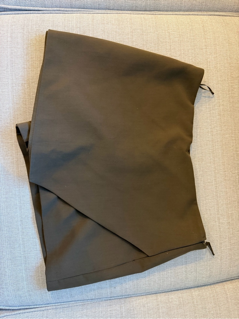 Zara Dark Olive Wrap-Style Mini Skort